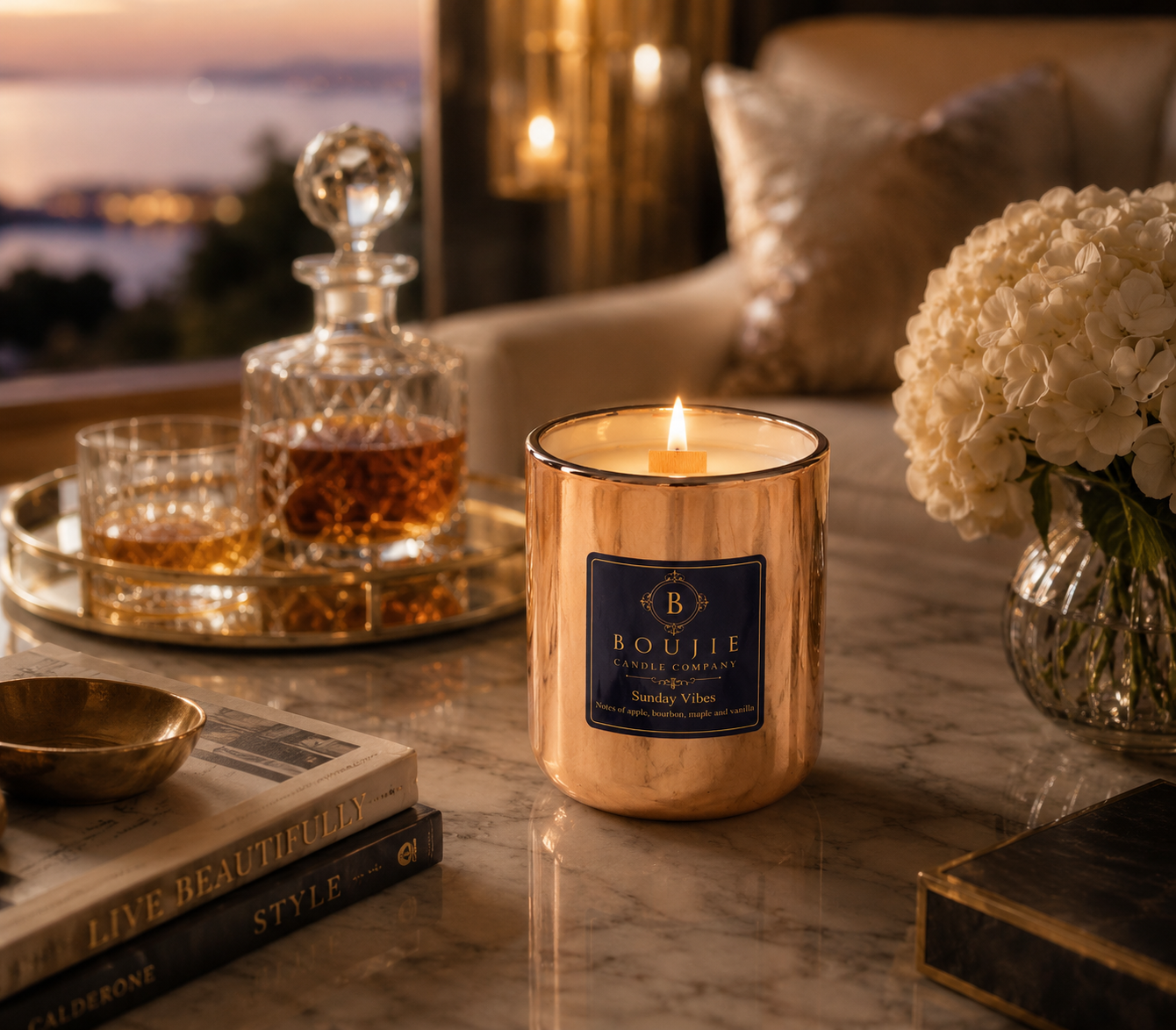 Boujie Sunday Vibes Candle | Luxury Soy Wax Scented Candle | Boujie Candle Company